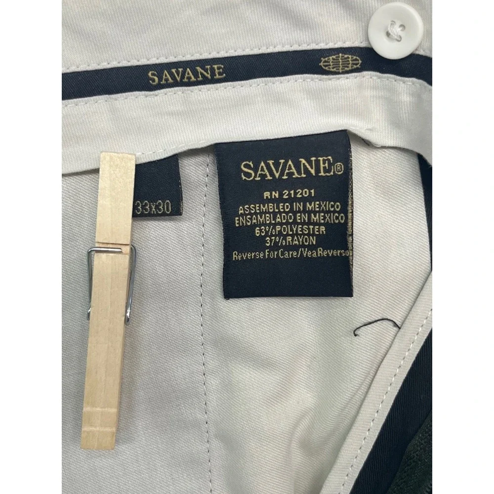 vtg 90s Savane 33x30 Charcoal Dress Suit Pants Trousers Pleated High Waisted